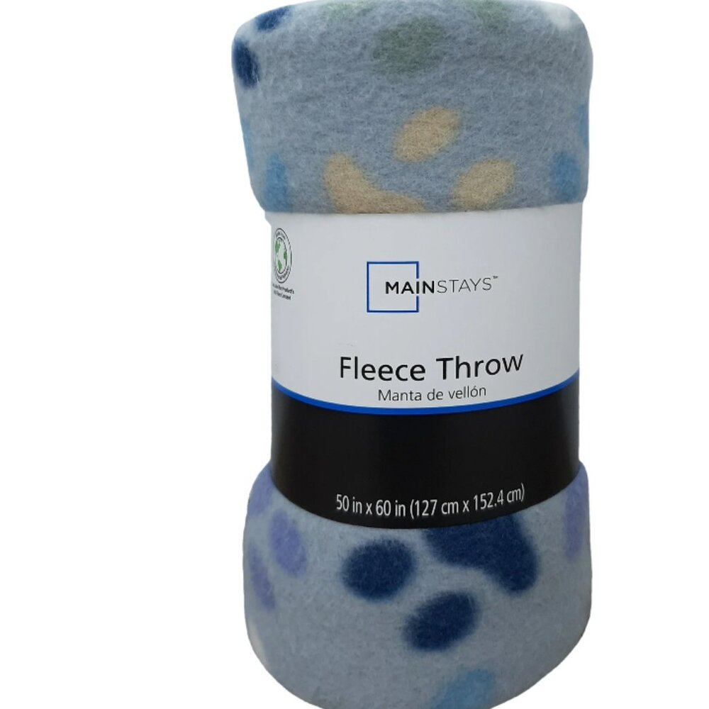 MAIN STAY FLEECE THROW *PAW PRINTS*
